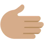 X / Twitter dla platformy rightwards hand: medium skin tone