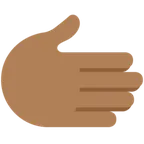 rightwards hand: medium-dark skin tone สำหรับแพลตฟอร์ม X / Twitter