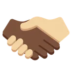 X / Twitter dla platformy handshake: dark skin tone, medium-light skin tone