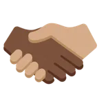 handshake: dark skin tone, medium skin tone สำหรับแพลตฟอร์ม X / Twitter