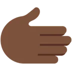 rightwards hand: dark skin tone สำหรับแพลตฟอร์ม X / Twitter