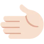 leftwards hand: light skin tone สำหรับแพลตฟอร์ม X / Twitter