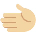 leftwards hand: medium-light skin tone untuk platform X / Twitter
