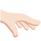 palm down hand: light skin tone สำหรับแพลตฟอร์ม X / Twitter