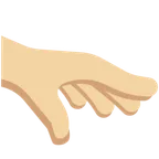 palm down hand: medium-light skin tone per la piattaforma X / Twitter