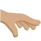 palm down hand: medium skin tone per la piattaforma X / Twitter