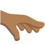 palm down hand: medium-dark skin tone für X / Twitter Plattform