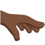 palm down hand: dark skin tone per la piattaforma X / Twitter