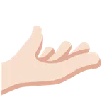 palm up hand: light skin tone untuk platform X / Twitter