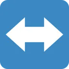 left-right arrow för X / Twitter-plattform