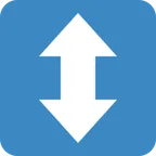 X / Twitter 平台中的 up-down arrow