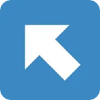 up-left arrow für X / Twitter Plattform