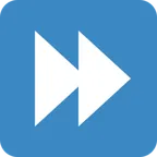 X / Twitterプラットフォームのfast-forward button