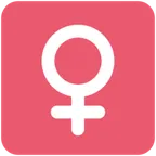 female sign voor X / Twitter platform