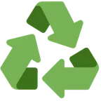 recycling symbol para la plataforma X / Twitter