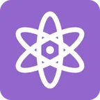 atom symbol pour la plateforme X / Twitter