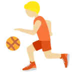 person bouncing ball: medium-light skin tone สำหรับแพลตฟอร์ม X / Twitter