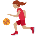 woman bouncing ball: medium skin tone für X / Twitter Plattform