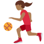 woman bouncing ball: medium-dark skin tone لمنصة X / Twitter