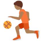 person bouncing ball: medium-dark skin tone per la piattaforma X / Twitter