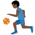 man bouncing ball: dark skin tone til X / Twitter platform