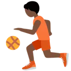 person bouncing ball: dark skin tone untuk platform X / Twitter