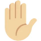 raised hand: medium-light skin tone untuk platform X / Twitter