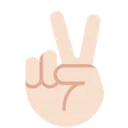X / Twitter platformon a(z) victory hand: light skin tone képe