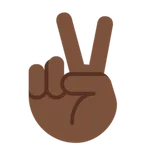 victory hand: dark skin tone für X / Twitter Plattform
