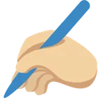 X / Twitter dla platformy writing hand: medium-light skin tone