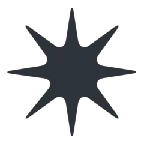 X / Twitter প্ল্যাটফর্মে জন্য eight-pointed star
