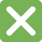 cross mark button för X / Twitter-plattform