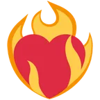 heart on fire für X / Twitter Plattform