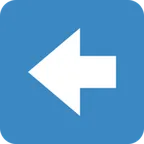 left arrow per la piattaforma X / Twitter