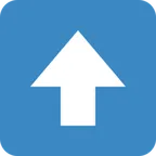 up arrow voor X / Twitter platform