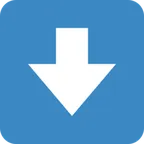 X / Twitter platformon a(z) down arrow képe